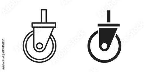 Cart trolley wheel icon. Vector linear icons. simple flat icons