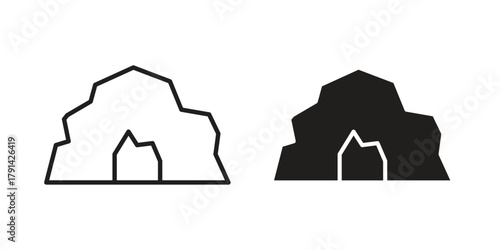 cave icon. Vector linear icons. simple flat icons