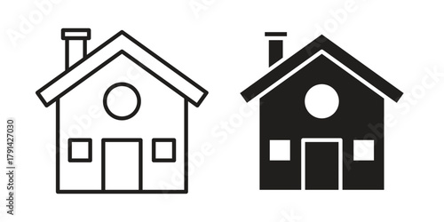 Chalet icon. Vector linear icons. simple flat icons