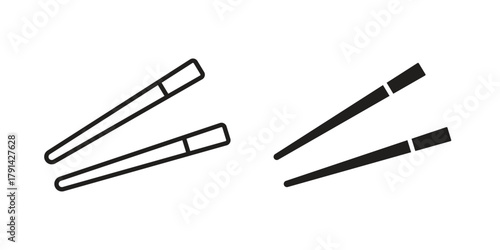 Chopsticks icon. Vector linear icons. simple flat icons