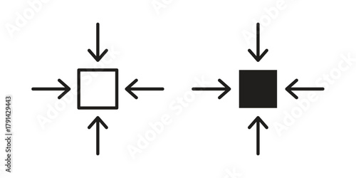 Compact size icon. Vector linear icons. simple flat icons