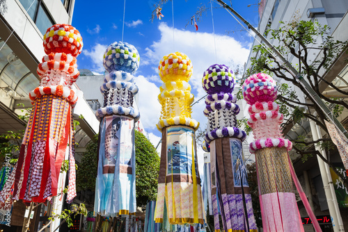 仙台七夕まつり　仙台七夕の七夕飾り