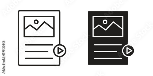 Content icon. Vector linear icons. simple flat icons
