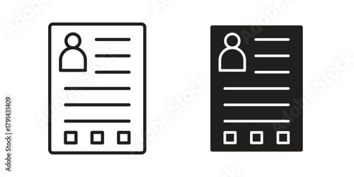 Criminal record icon. Vector linear icons. simple flat icons