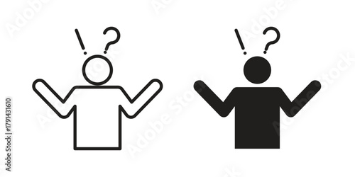 Curious human icon. Vector linear icons. simple flat icons