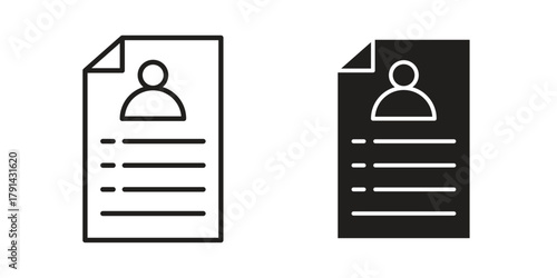 Curriculum icon. Vector linear icons. simple flat icons