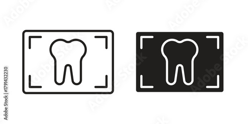 Dental X ray icon. Vector linear icons. simple flat icons