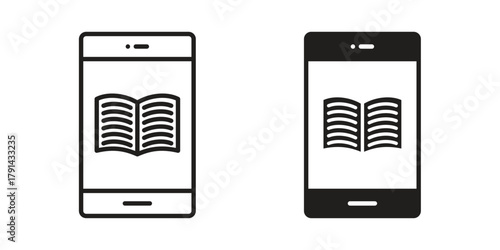 Ebook icon. Vector linear icons. simple flat icons