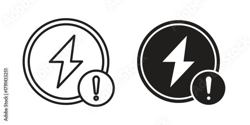 Electric Problem icon. Vector linear icons. simple flat icons
