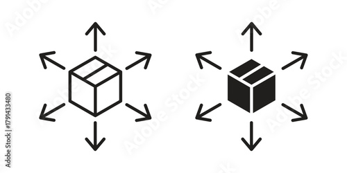 Distribution box icon. Vector linear icons. simple flat icons