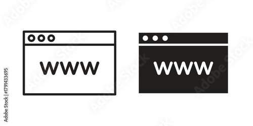 Domain icon. Vector linear icons. simple flat icons