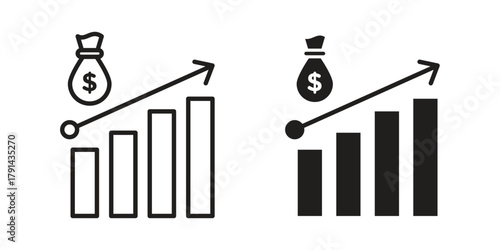 Fiscal policy icon. Vector linear icons. simple flat icons