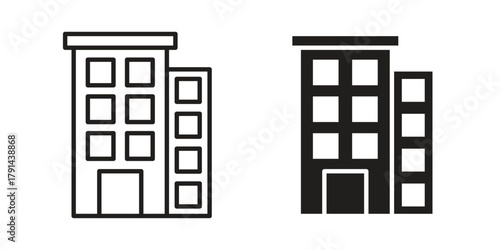 hotel icon. Vector linear icons. simple flat icons