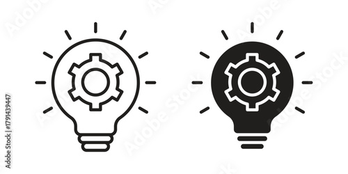 Implementation icon. Vector linear icons. simple flat icons