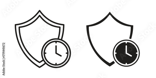 Long term icon. Vector linear icons. simple flat icons