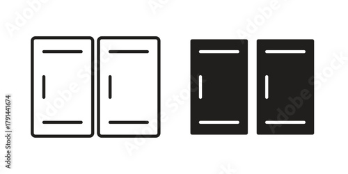 Locker icon. Vector linear icons. simple flat icons