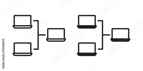 Local network icon. Vector linear icons. simple flat icons