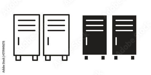 Locker icon. Vector linear icons. simple flat icons