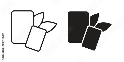 Mint gum icon. Vector linear icons. simple flat icons