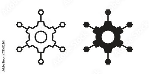 Microservices icon. Vector linear icons. simple flat icons
