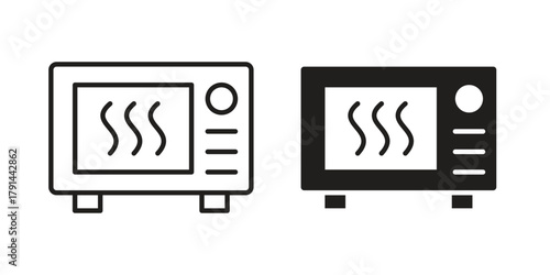 Microwave icon. Vector linear icons. simple flat icons