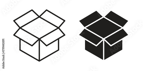Open box icon. Vector linear icons. simple flat icons
