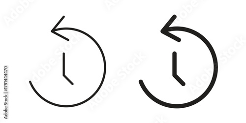 Past icon. Vector linear icons. simple flat icons