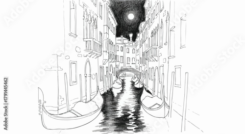 Venetian Canal Perspective