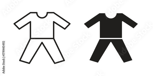 Pijama icon. Vector linear icons. simple flat icons