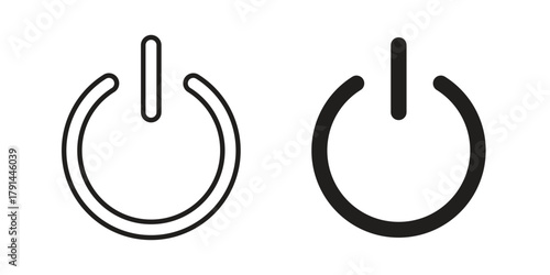 Power icon. Vector linear icons. simple flat icons