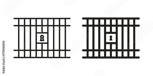 Prison icon. Vector linear icons. simple flat icons
