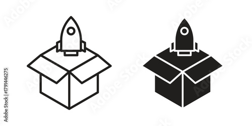 Product release icon. Vector linear icons. simple flat icons