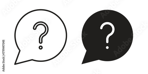 Question icon. Vector linear icons. simple flat icons