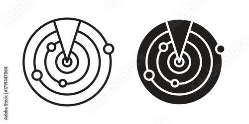 Radar detection icon. Vector linear icons. simple flat icons