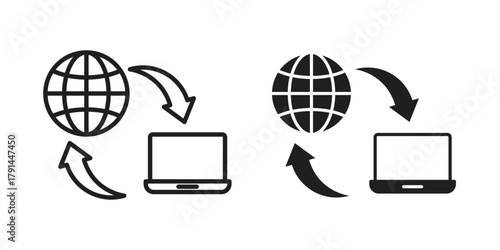 Remote Access icon. Vector linear icons. simple flat icons