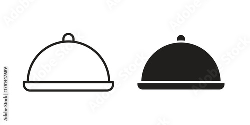 Restaurant Tray icon. Vector linear icons. simple flat icons