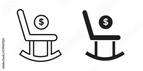 Retirement icon. Vector linear icons. simple flat icons