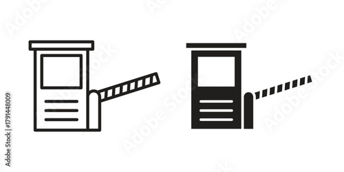 Road toll icon. Vector linear icons. simple flat icons