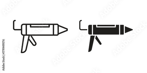 Sealants gun icon. Vector linear icons. simple flat icons