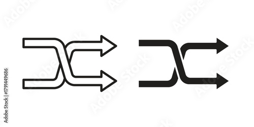 Shuffle icon. Vector linear icons. simple flat icons