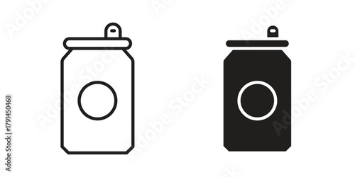 Soda can icon. Vector linear icons. simple flat icons