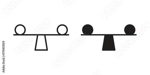 Stability icon. Vector linear icons. simple flat icons