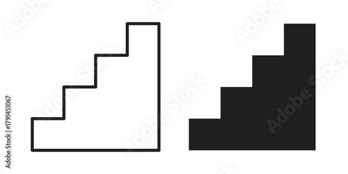 Stairs icon. Vector linear icons. simple flat icons