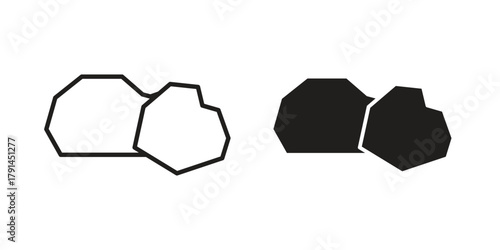 Stone icon. Vector linear icons. simple flat icons