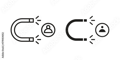 User engagement icon. Vector linear icons. simple flat icons