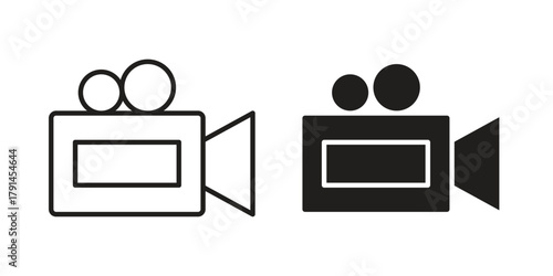 Video camera icon. Vector linear icons. simple flat icons