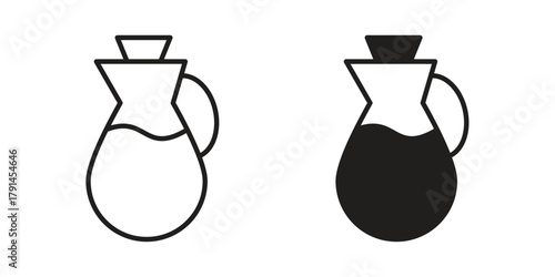 Vinegar icon. Vector linear icons. simple flat icons