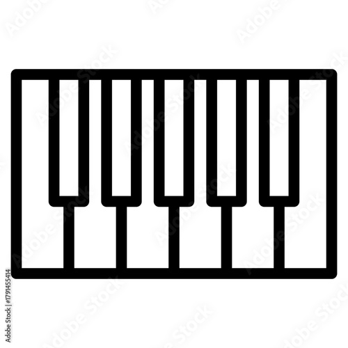 vector piano keys icon