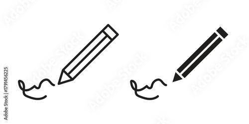 Write icon. Vector linear icons. simple flat icons