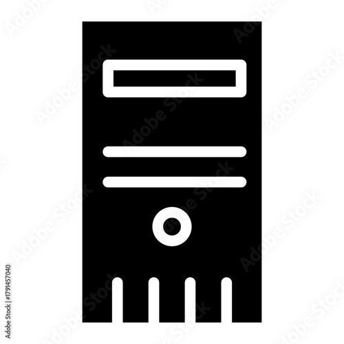 Computer case icon pc dekstop tower 